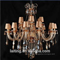 Dinging room lights brown fabiric lampshade chandelier